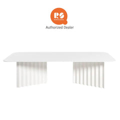 RS Barcelona Plec Coffee Table, White, Large, Steel - RS BARCELONA - luxebackyard
