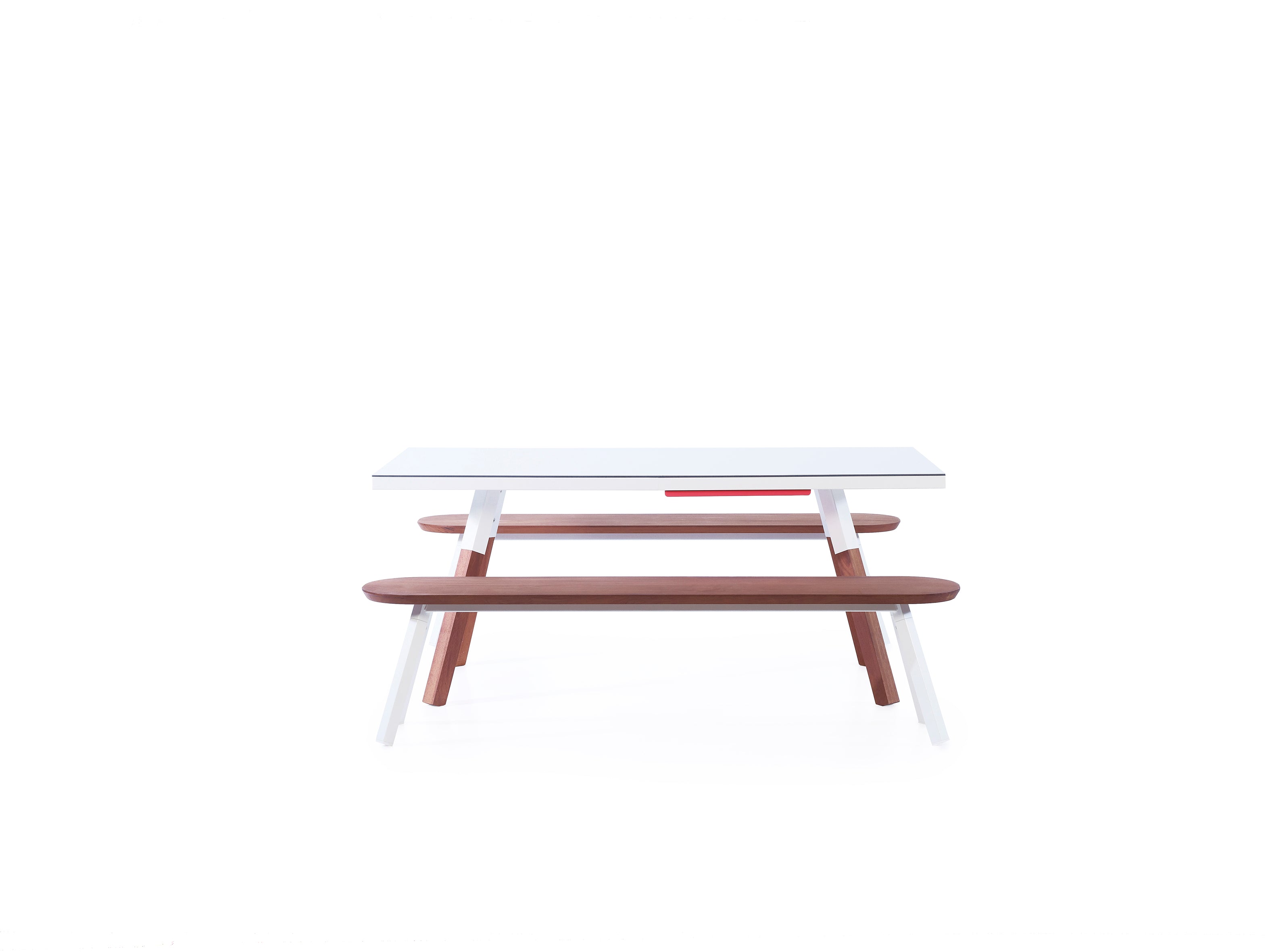 Kit 2 units 180 Iroko White You and Me Bench by RS BARCELONA - RS BARCELONA - luxebackyard
