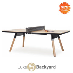 You and Me oak "Medium" Modern Ping Pong Table - Black by RS BARCELONA
