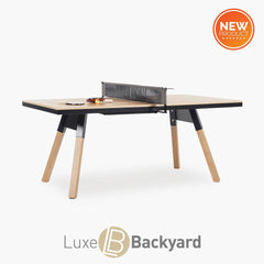 You and Me oak "Small" Modern Ping Pong Table - Black by RS BARCELONA