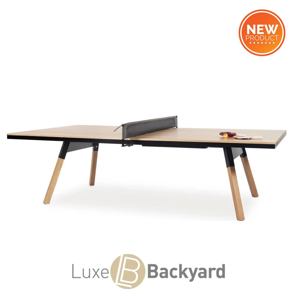 You and Me "Standard" Modern Ping Pong Table - Oak Black by RS BARCELONA - RS BARCELONA - luxebackyard