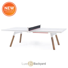 You and Me "Medium" Modern Ping Pong Table - White by RS BARCELONA - RS BARCELONA - luxebackyard