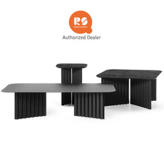 RS Barcelona Plec Coffee Table, Black, Large, Steel - RS BARCELONA - luxebackyard
